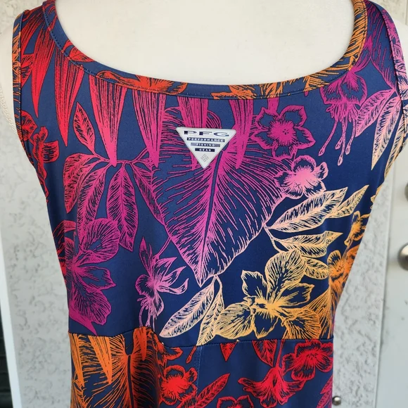 Columbia Sleeveless Floral A-Line Dress in Multi-Color - Picture 6 of 7